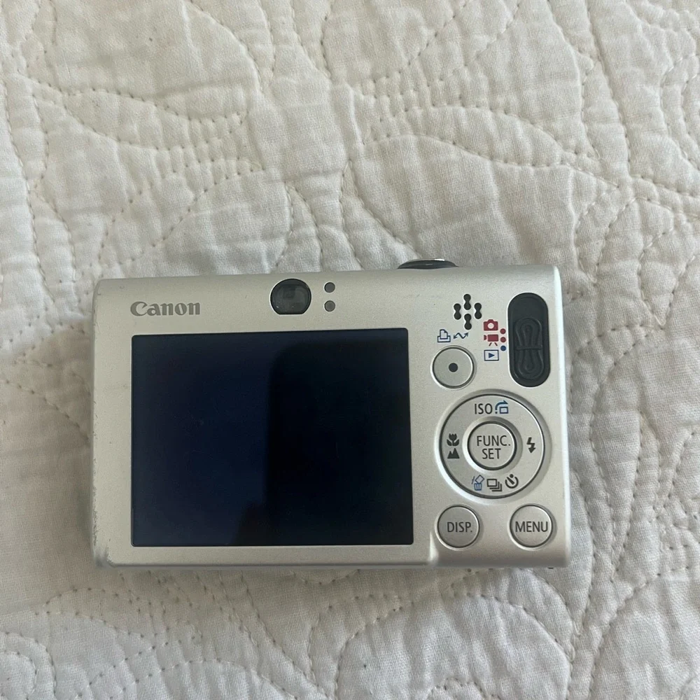 Canon Silver Digital Camera Compact Design with Zoom Lens